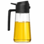 500ml Glass Oil Sprayer & Pourer Bottle for Cooking, BBQ, Air Fryer & Salad